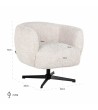 RICHMOND fotel obrotowy ESTELLE kremowy