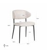 RICHMOND zestaw 2 krzeseł BEA CREAM