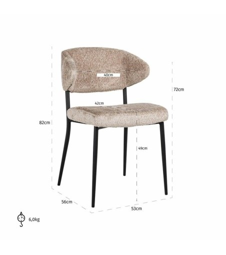 RICHMOND zestaw 2 krzeseł BEA NATURE