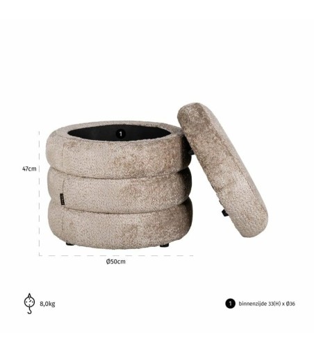 RICHMOND pufa ADELE beżowa