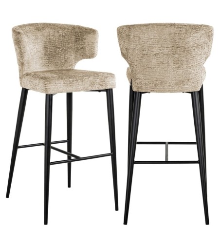 RICHMOND krzesło barowe TAYLOR 2 beżowe - trudnopalne