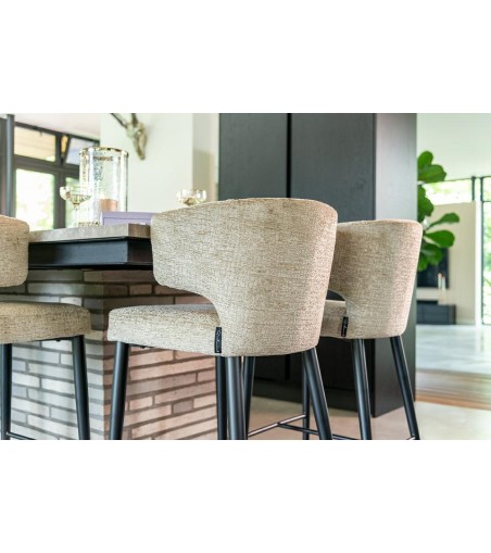 RICHMOND krzesło barowe TAYLOR 2 beżowe - trudnopalne