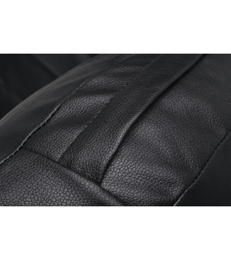 Fotel BUBBLE STAND poduszka czarna - podstawa chrom, korpus akryl, poduszka ekoskóra