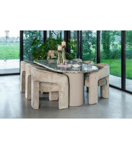 RICHMOND fotel BELLE beżowy - trudnopalny