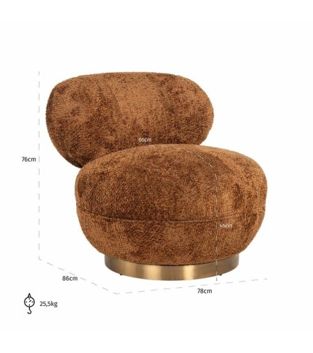 RICHMOND fotel obrotowy JACE pomarańczowy