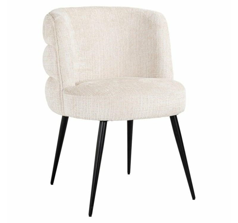 RICHMOND krzesło STELLA jasnobeżowe - trudnopalne