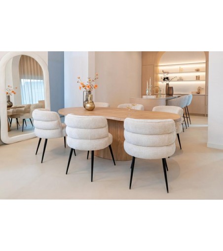 RICHMOND krzesło STELLA jasnobeżowe - trudnopalne