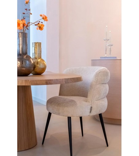 RICHMOND krzesło STELLA jasnobeżowe - trudnopalne