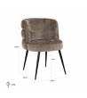 RICHMOND krzesło STELLA brązowe