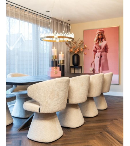 RICHMOND krzesło GATSBI jasnobeżowe - trudnopalne