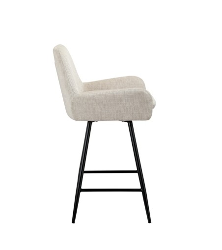 RICHMOND krzesło barowe LINSEY obrotowe jasnobeżowe