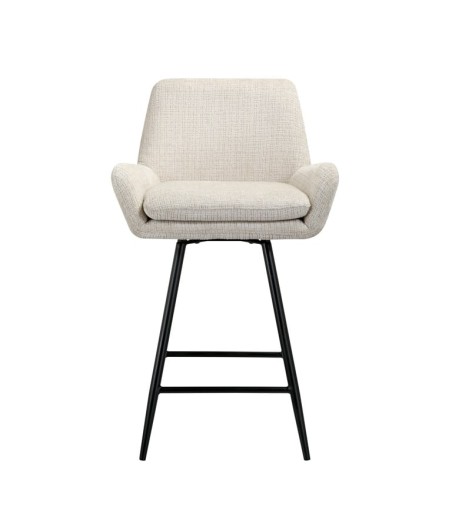 RICHMOND krzesło barowe LINSEY obrotowe jasnobeżowe