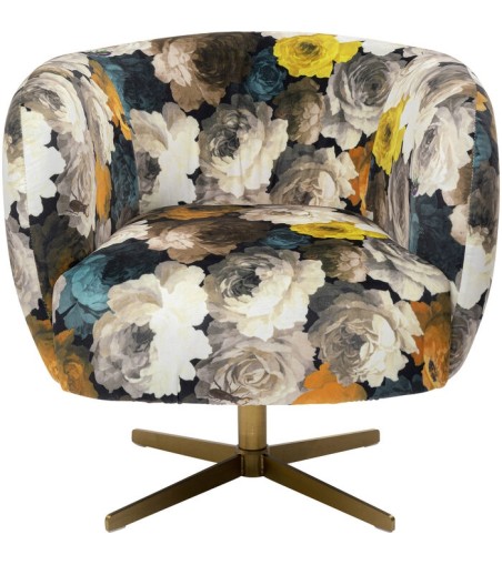 KARE fotel obrotowy PEONY FLOWER