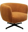 KARE fotel obrotowy PEONY pomarańczowy
