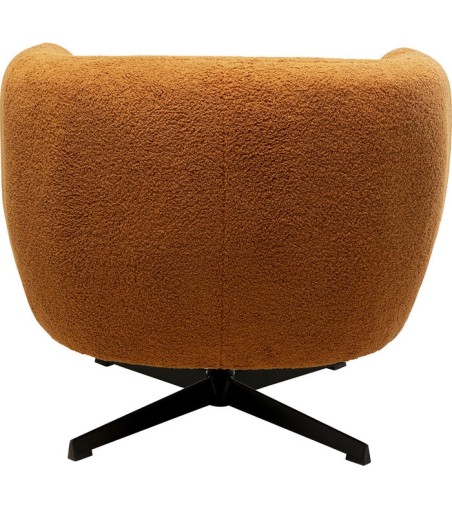 KARE fotel obrotowy PEONY pomarańczowy