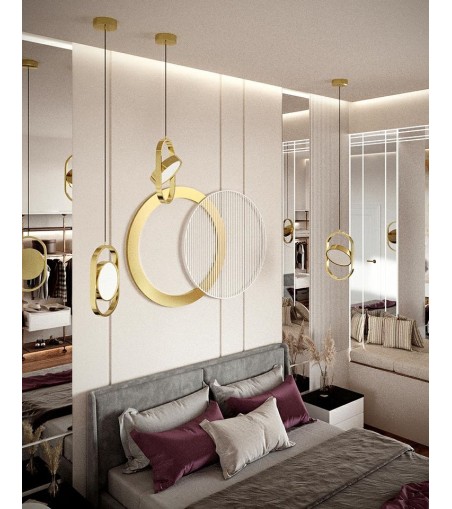 MOOSEE lampa wisząca SPINNER 19 złota