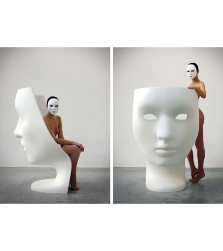 Fotel NEMO FACE CHAIR biały - włókno szklane