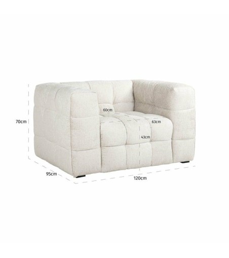 RICHMOND fotel MERROL biały - trudnopalny