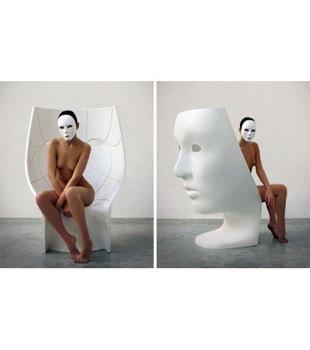 Fotel NEMO FACE CHAIR biały - włókno szklane