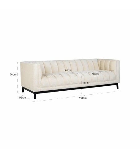 RICHMOND sofa BEAUDY biała - trudnopalna