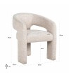 RICHMOND fotel BELLE kremowy - trudnopalny
