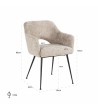 RICHMOND krzesło JENTHE beżowe - trudnopalne