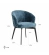 RICHMOND krzesło AMPHARA niebieskie - trudnopalne