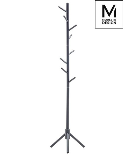 MODESTO wieszak stojący STICK szary - drewno bukowe