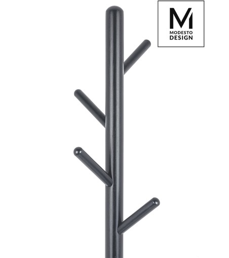 MODESTO wieszak stojący STICK szary - drewno bukowe