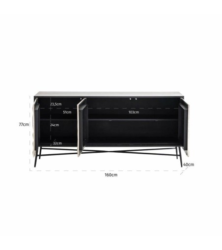 RICHMOND komoda TETRO srebrna