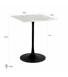 RICHMOND stół CARLTEN BISTRO SQUARE biały