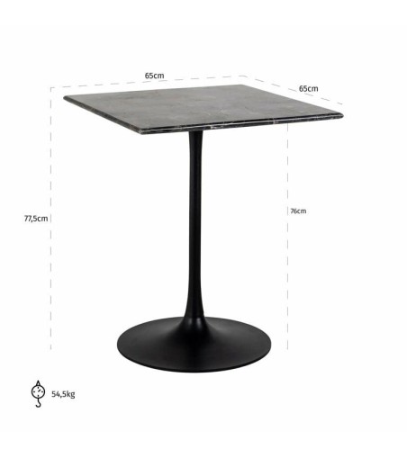 RICHMOND stół CARLTEN BISTRO SQUARE czarny