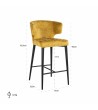 RICHMOND krzesło barowe TAYLOR 67 żółte