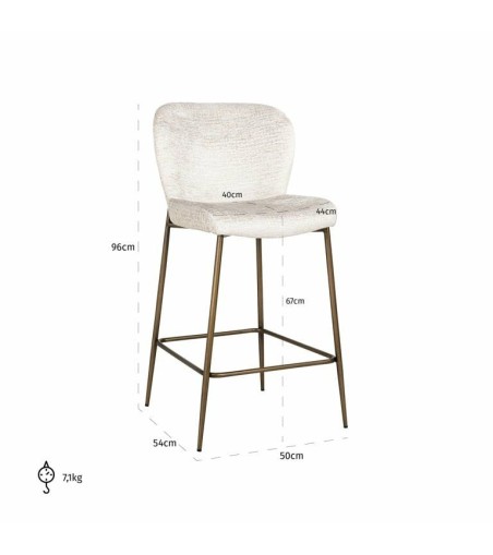 RICHMOND krzesło barowe DARBY 67 beżowe