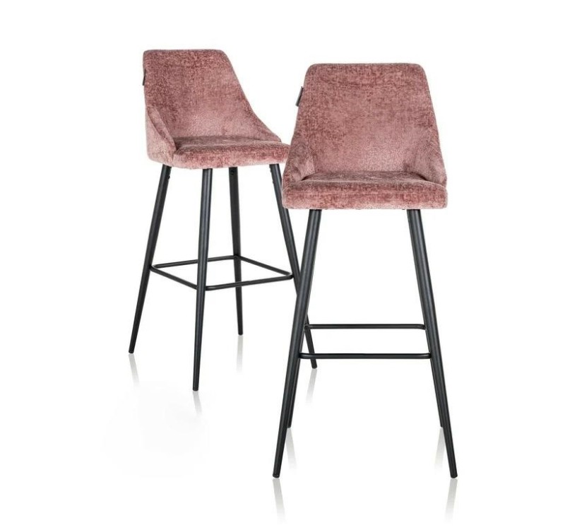 RICHMOND zestaw 2 krzeseł barowych        BROOKE 78 różowy