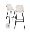 RICHMOND zestaw 2 krzeseł barowych        BROOKE 78 jasny beż