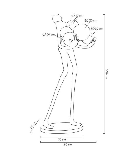 MOOSEE lampa podłogowa HUMAN PREMIUM -    włókno szklane, szkło