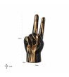 RICHMOND dekoracja HAND PEACE             czarno-złota