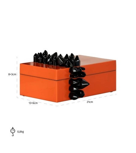 RICHMOND pojemnik na biżuterię CHARLINE   pomarańczowy