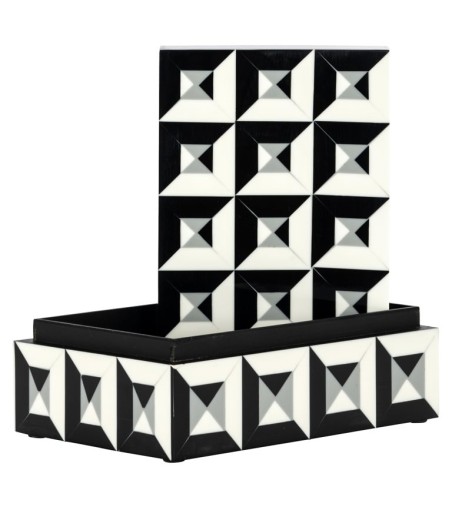 RICHMOND pojemnik na biżuterię LICIA S    biało-czarny