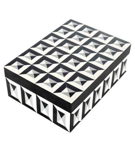 RICHMOND pojemnik na biżuterię LICIA L    biało-czarny