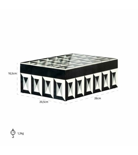 RICHMOND pojemnik na biżuterię LICIA L    biało-czarny