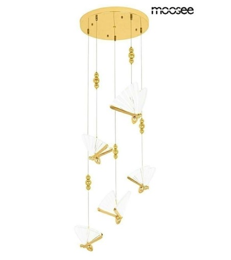 MOOSEE lampa wisząca BUTTERFLY DISC 5     złota