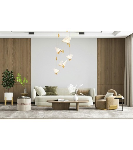 MOOSEE lampa wisząca BUTTERFLY DISC 5     złota