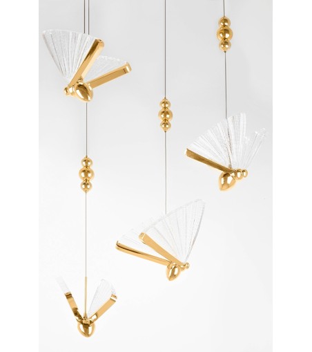 MOOSEE lampa wisząca BUTTERFLY DISC 5     złota