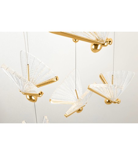 MOOSEE lampa wisząca BUTTERFLY DISC 5     złota
