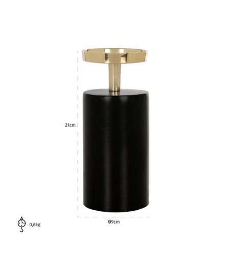 RICHMOND świecznik CAYA S czarno-złoty