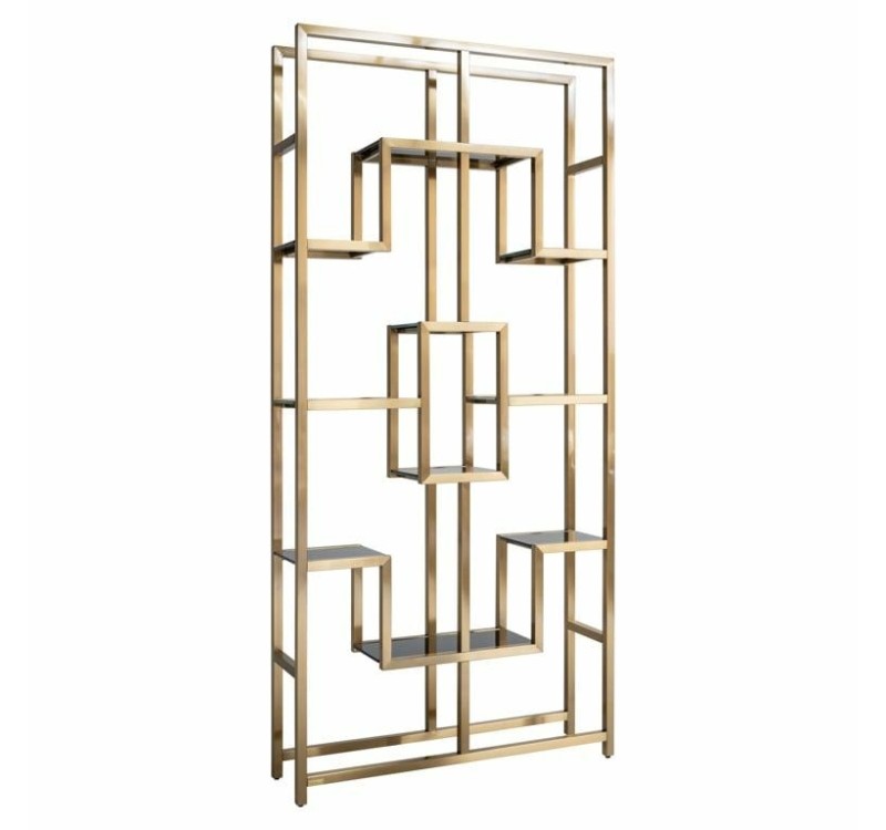 RICHMOND regał MAGNUS szczotkowane złoto