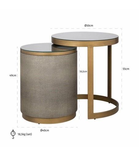 RICHMOND zestaw 2 stolików kawowych       BLOOMVILLE