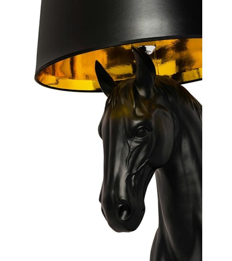 MOOSEE lampa podłogowa KOŃ HORSE STAND    S czarna - włókno szklane